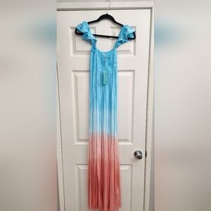 Tiare Hawaii Hollie Maxi Dress/Aqua Salmon Ombre